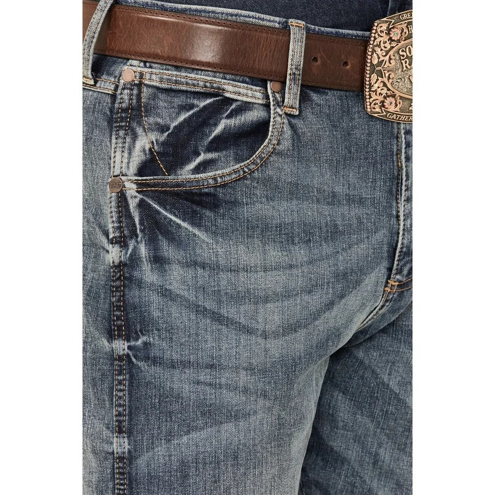 Wrangler Jeans Mens Size 29x32‎ Retro Slim Fit Bootcut Distressed Cowboy Western